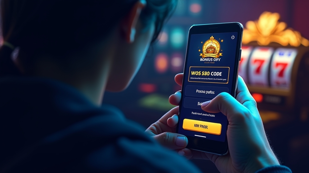 Player checking a Jackpot Raider bonus code on a casino-style promo screen