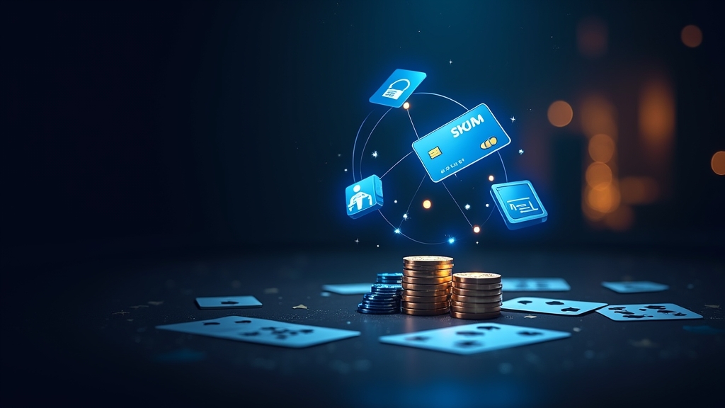 Casino banking dashboard showing common payment methods and transfer icons