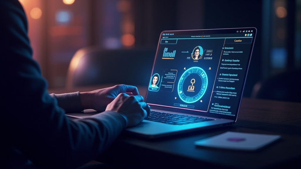 Secure casino banking scene with verification and account matching